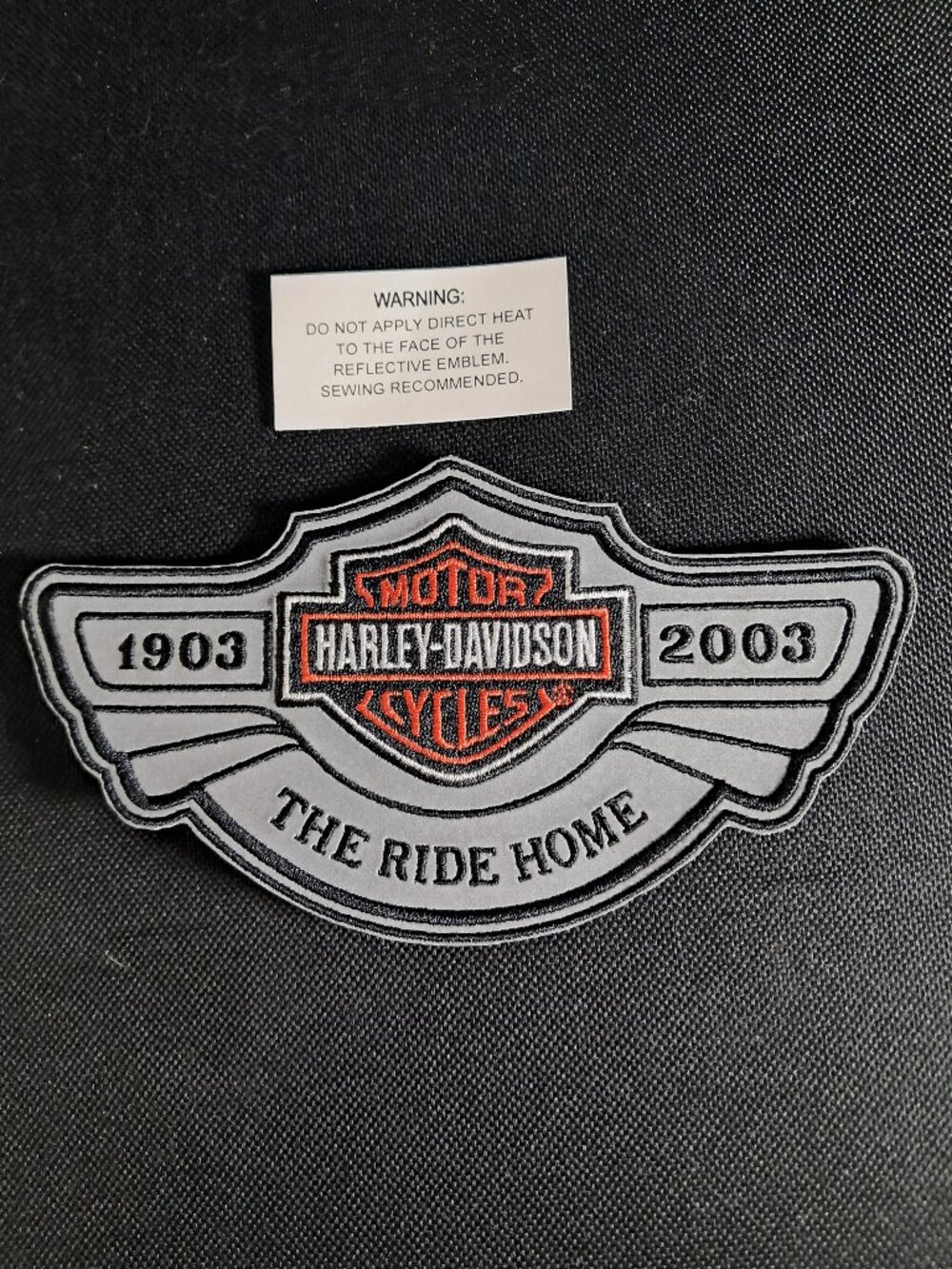 Rare Harley Davidson Centennial 1903-2003 "The Ride Home" Emblem Patch New